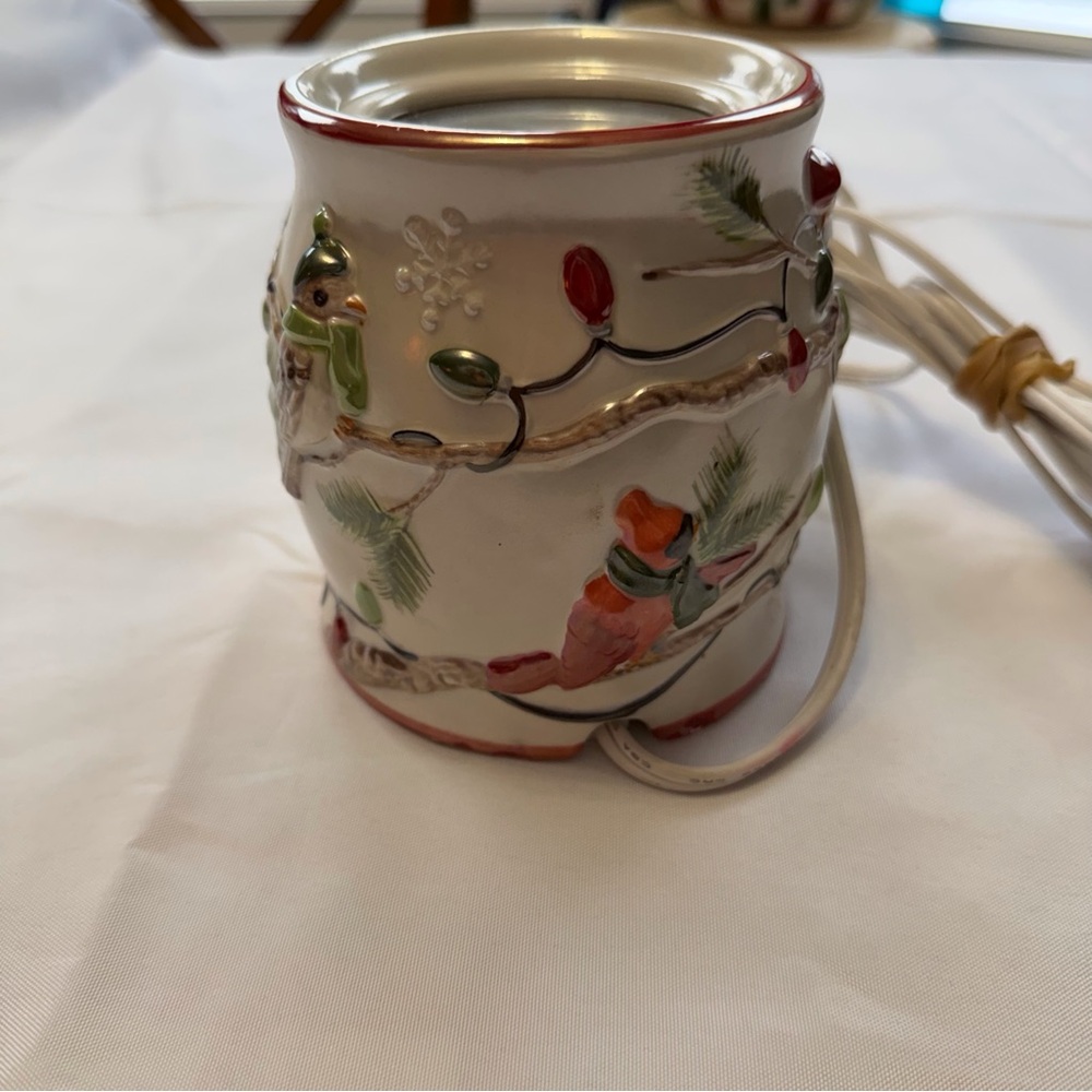 Yankee‎ Candle Christmas holiday winter birds electric candle tart wax warmer 5”